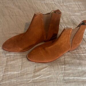 Elegant Tan Suede Ankle Boots